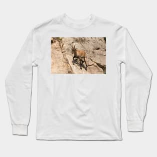 Ibex on a cliff Long Sleeve T-Shirt